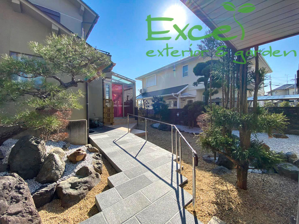 アプローチ・お庭リフォーム｜歩きやすく癒しの眺め｜長岡京市｜エクセル大阪