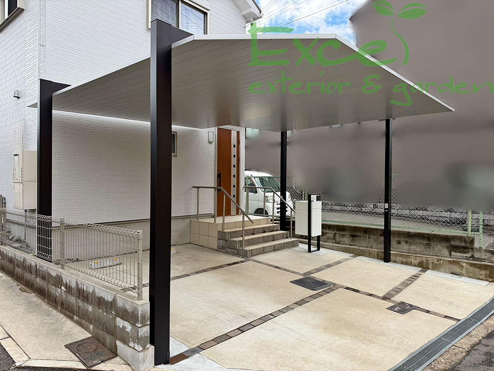 カーポートSC 2台用屋根隅切