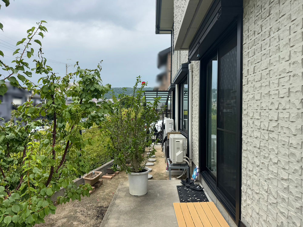 箕面市ガーデンルームGF 施工前 庭スペース