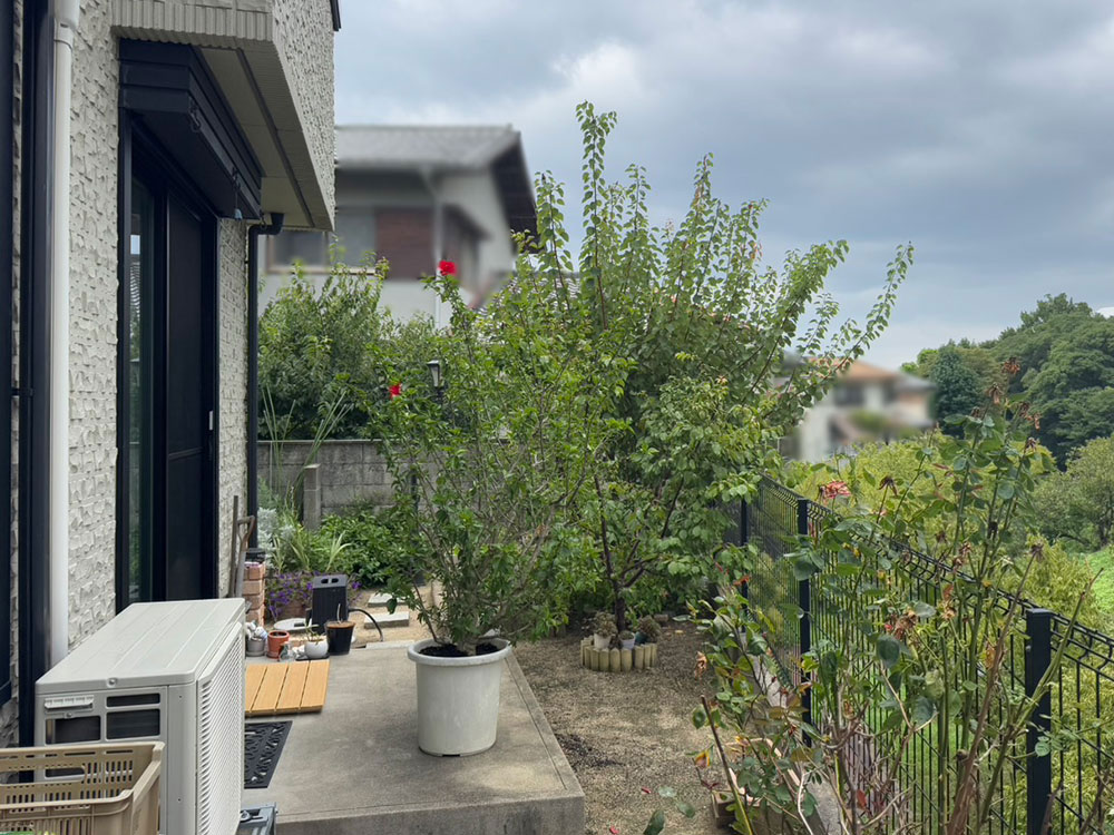 箕面市ガーデンルームGF 施工前 庭