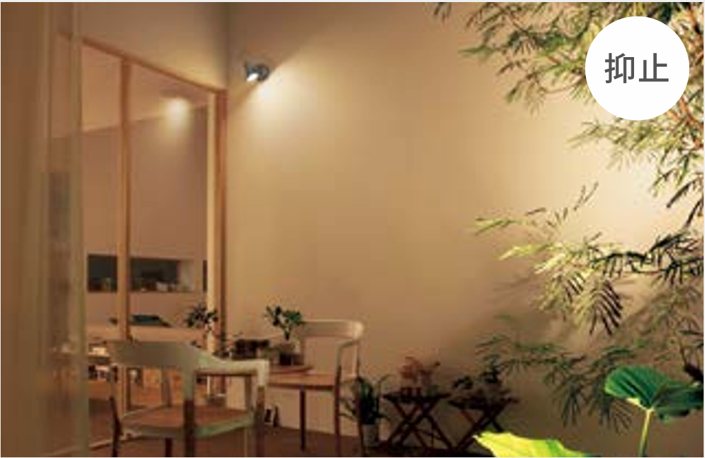 窓まわりの侵入者をスポットライトで照らす