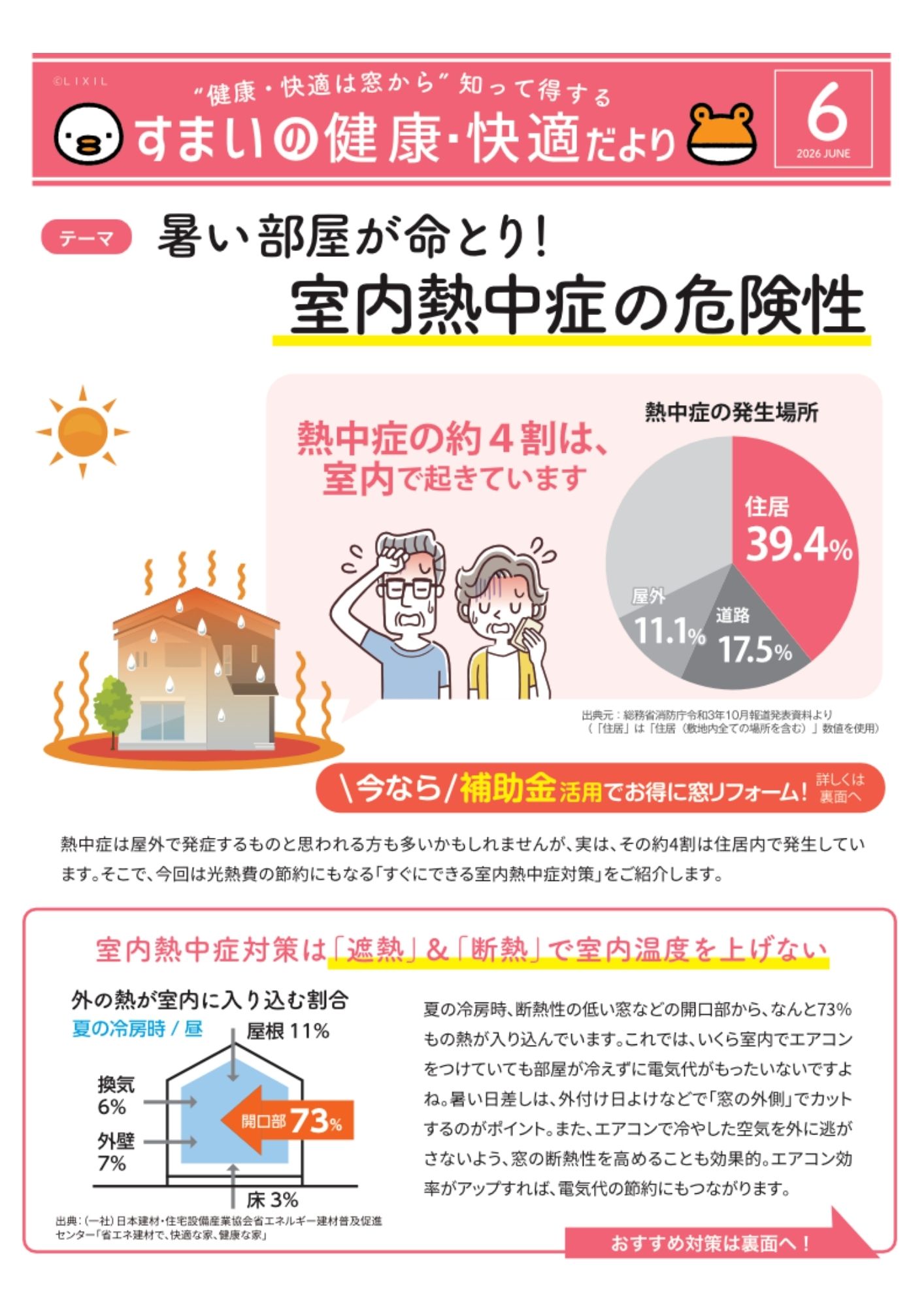すまいの健康・快適だより2026年6月号_熱中症表面