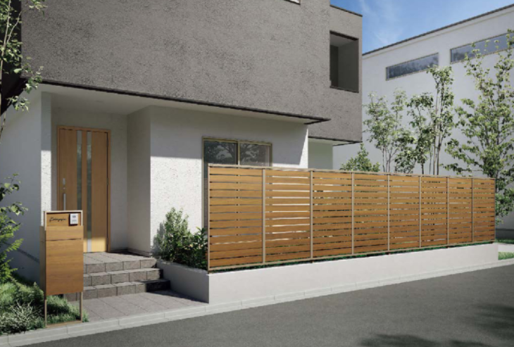 プライバシー確保とデザインを両立したフェンスAB