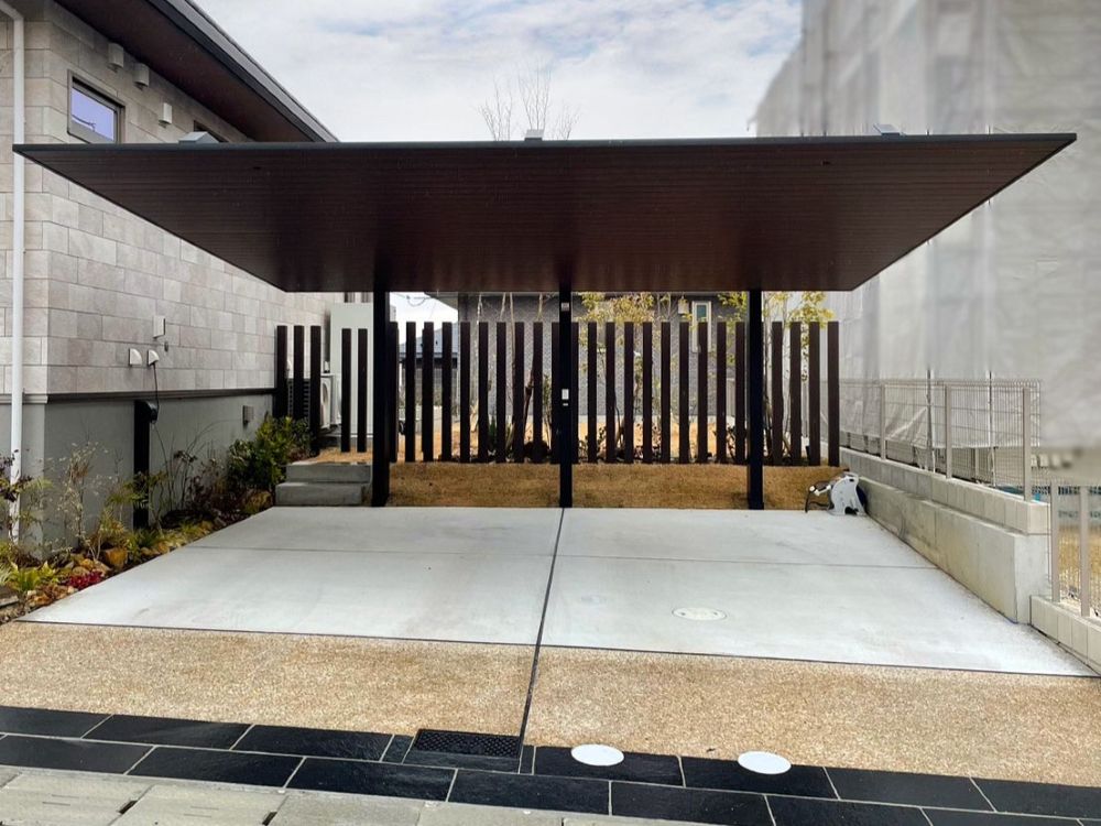 カーポートSC後方支持2台用_正面